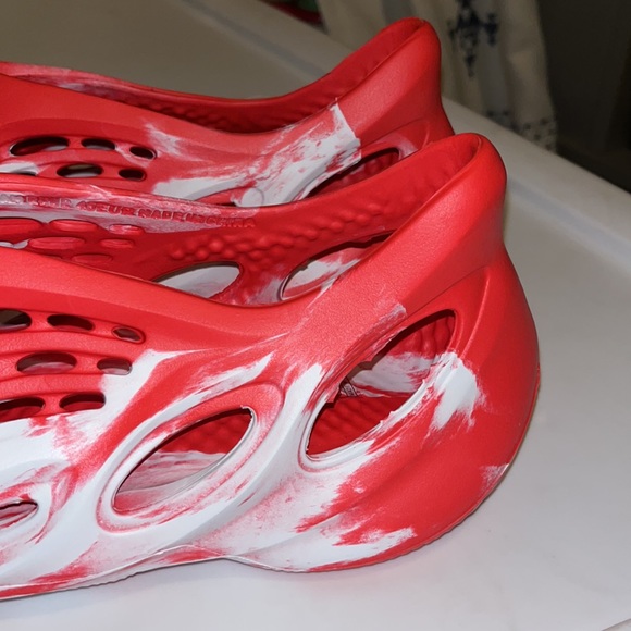 EVA Foam Runner MX Vermilion Red Bone White New Unbranded size 12 - Picture 5 of 16